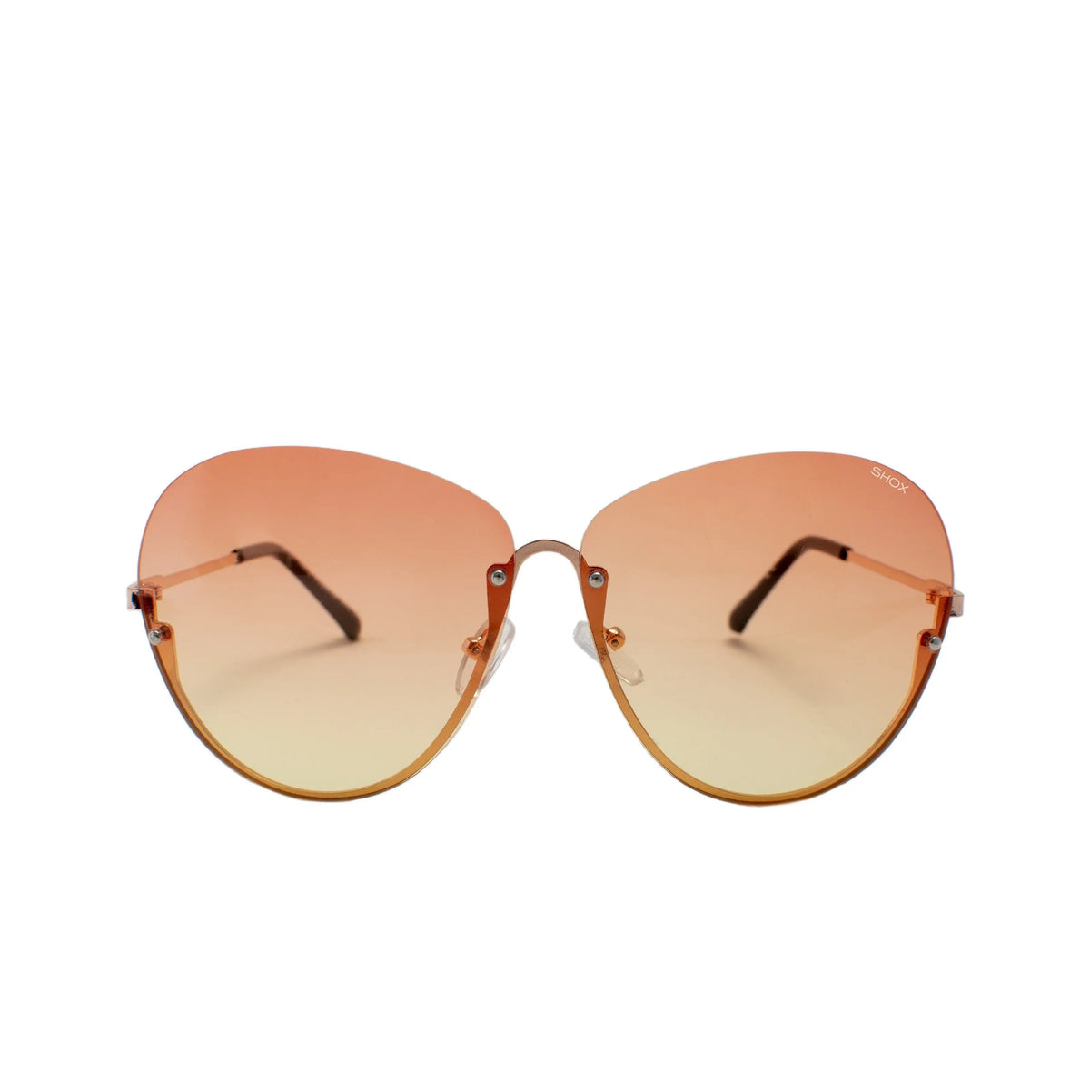 Hot Stuff – Half Frame Gradient Lens Sunglasses SHOX