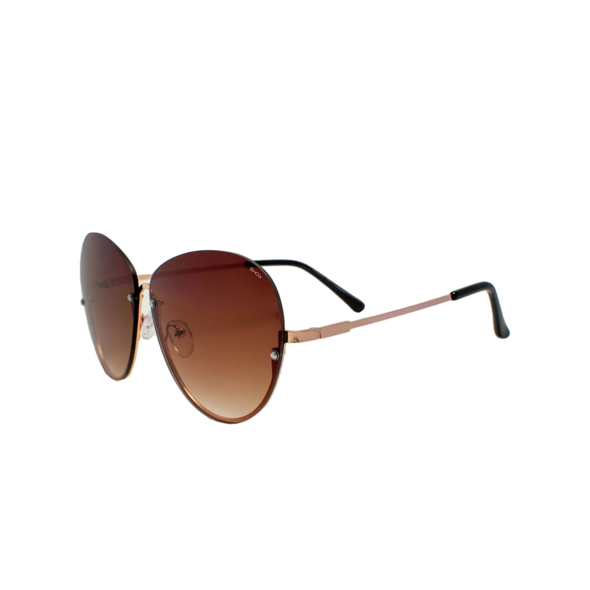 Hot Stuff – Half Frame Gradient Lens Sunglasses SHOX