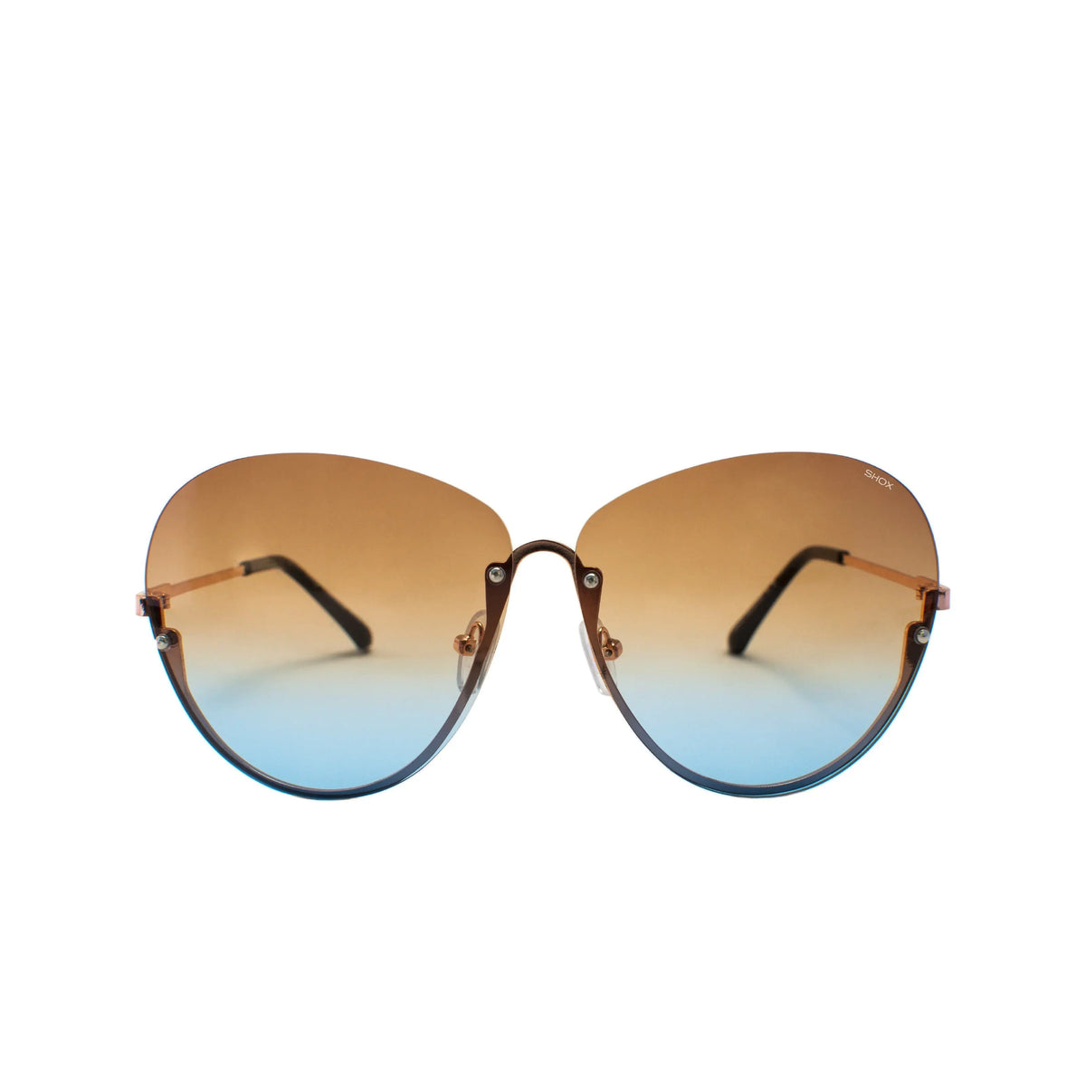 Hot Stuff – Half Frame Gradient Lens Sunglasses SHOX