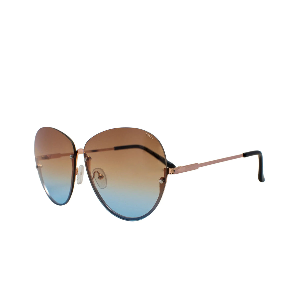 Hot Stuff – Half Frame Gradient Lens Sunglasses SHOX