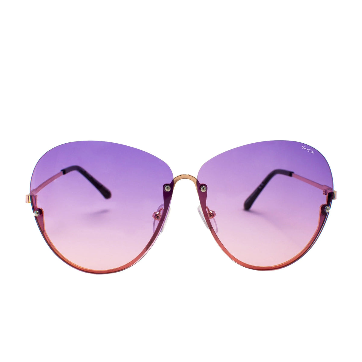 Hot Stuff – Half Frame Gradient Lens Sunglasses SHOX