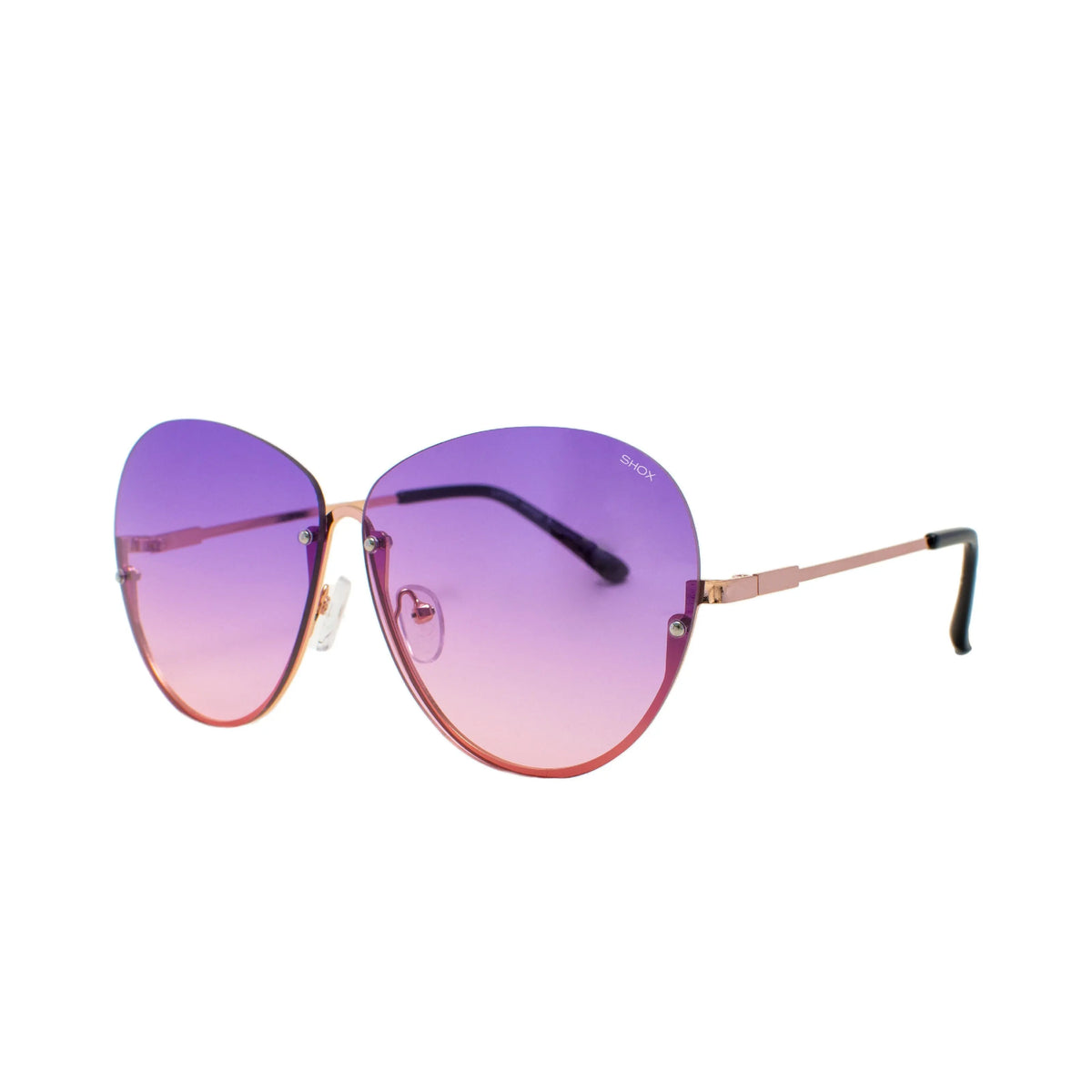 Hot Stuff – Half Frame Gradient Lens Sunglasses SHOX