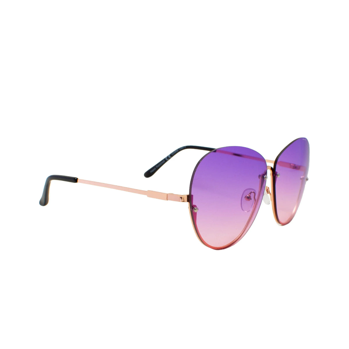 Hot Stuff – Half Frame Gradient Lens Sunglasses SHOX