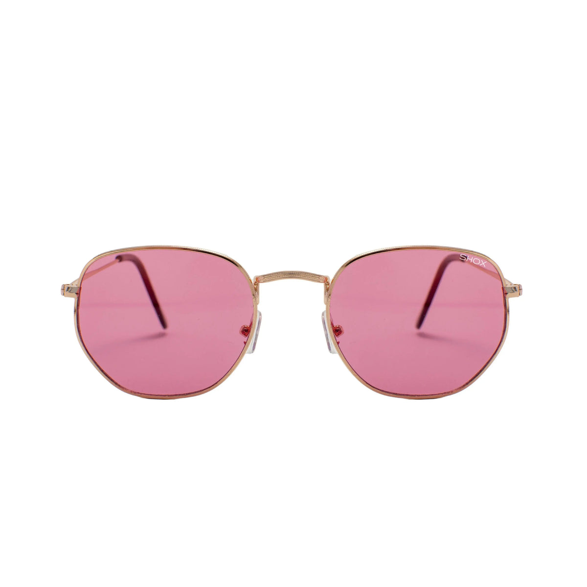 In The Mix – Hexagonal Metal Frame Sunglasses SHOX