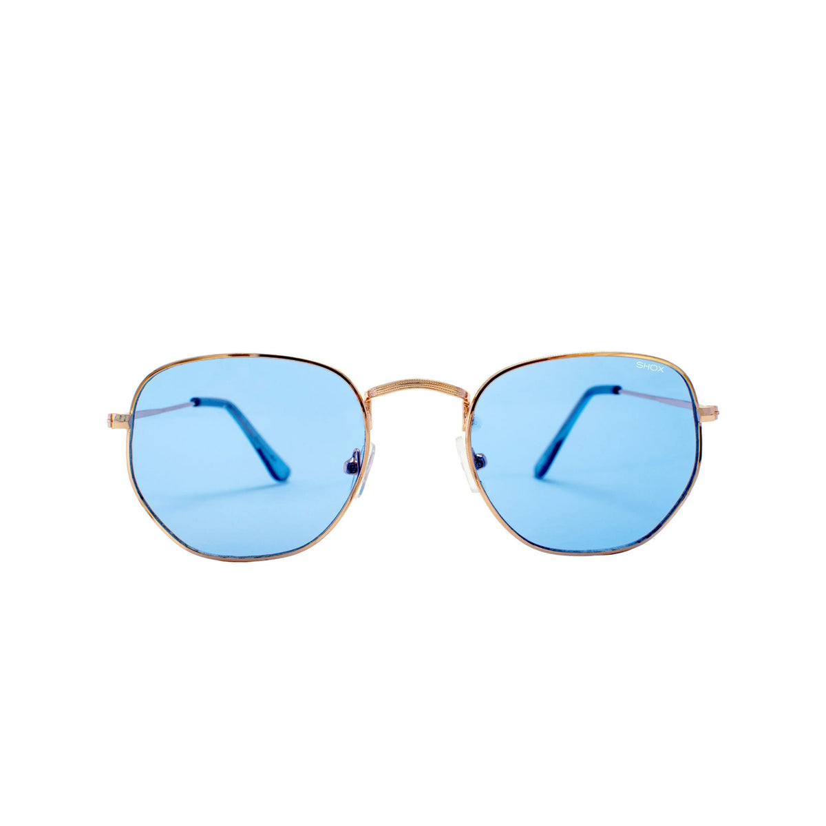 In The Mix – Hexagonal Metal Frame Sunglasses SHOX