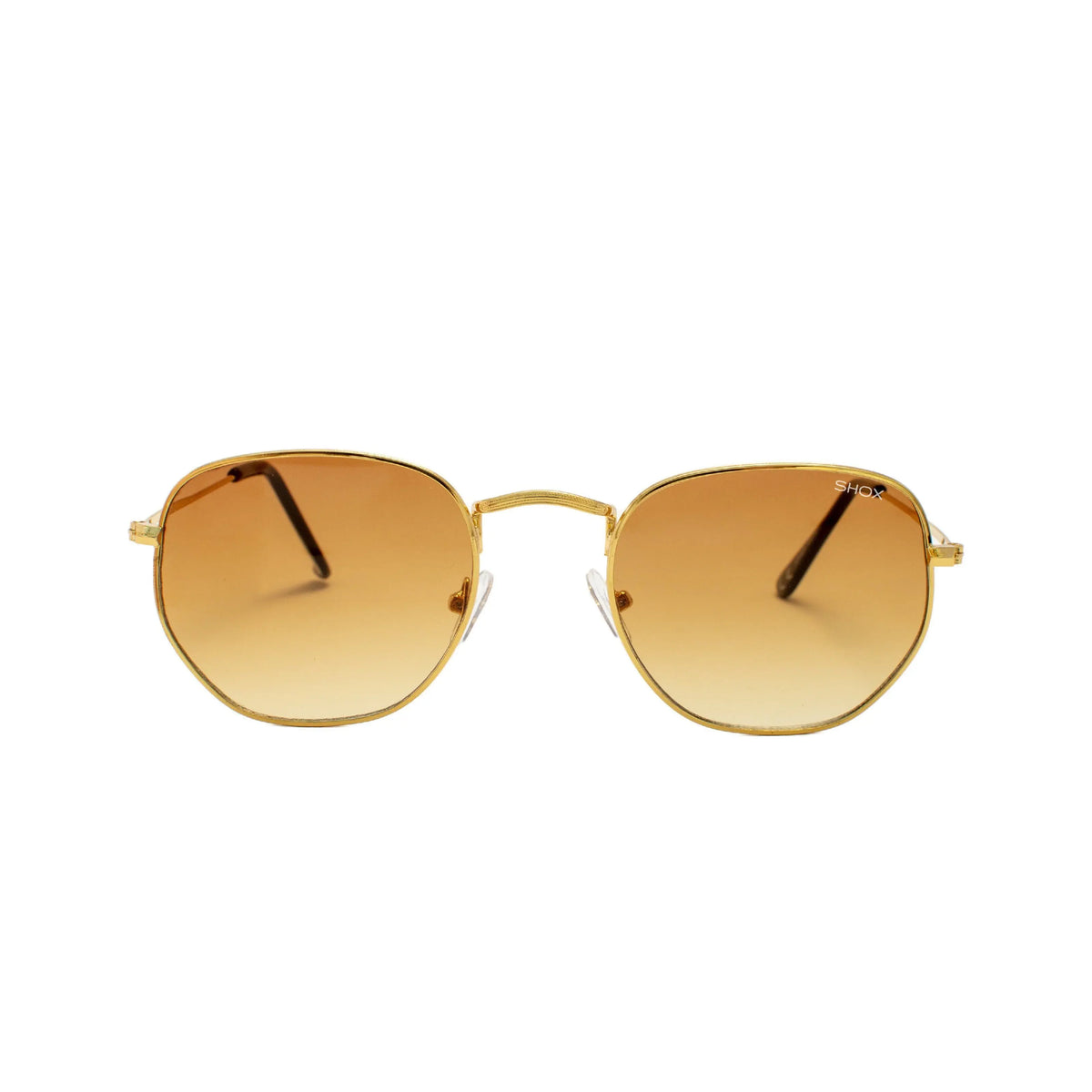 In The Mix – Hexagonal Metal Frame Sunglasses SHOX