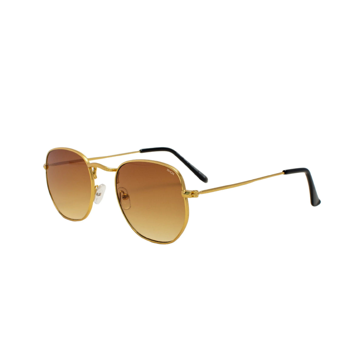In The Mix – Hexagonal Metal Frame Sunglasses SHOX