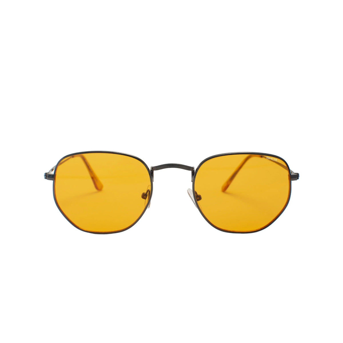 In The Mix – Hexagonal Metal Frame Sunglasses SHOX