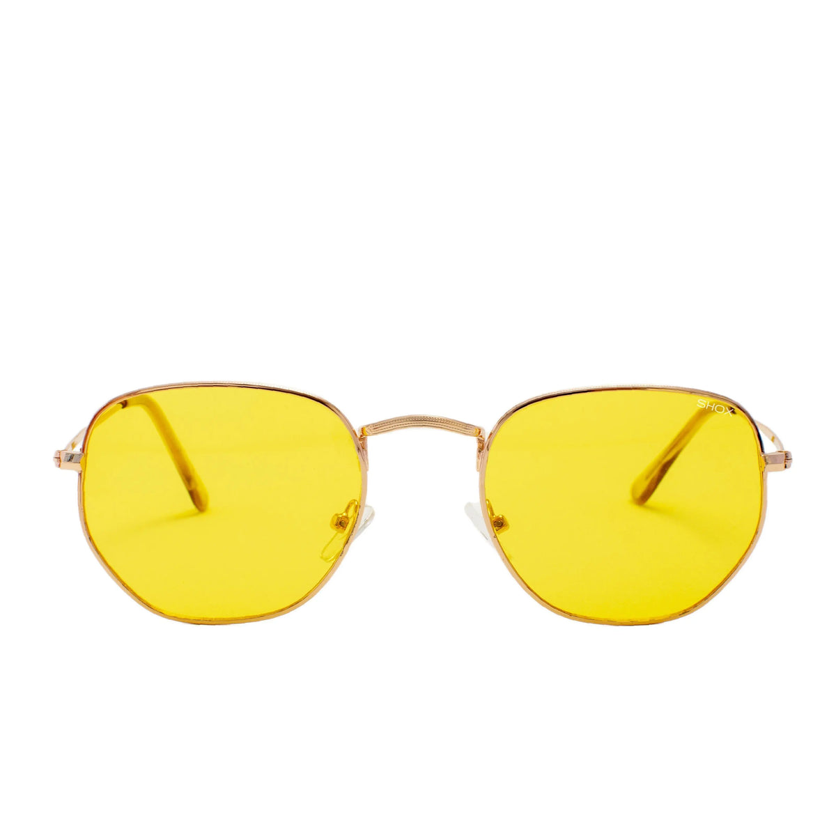 In The Mix – Hexagonal Metal Frame Sunglasses SHOX