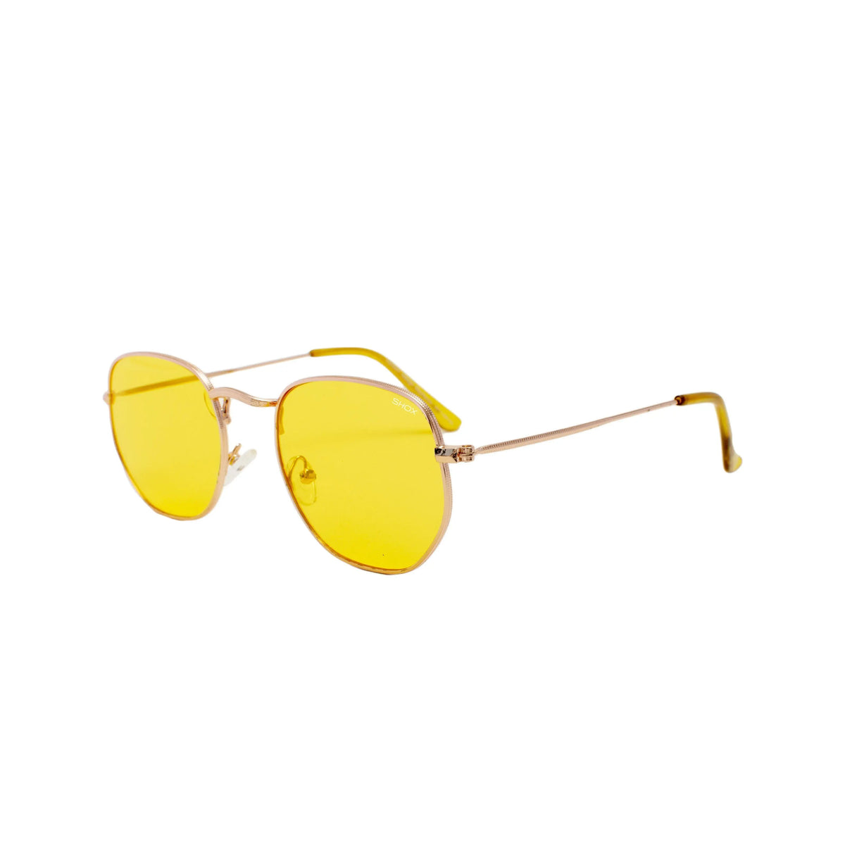 In The Mix – Hexagonal Metal Frame Sunglasses SHOX