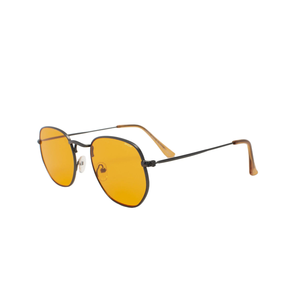 In The Mix – Hexagonal Metal Frame Sunglasses SHOX